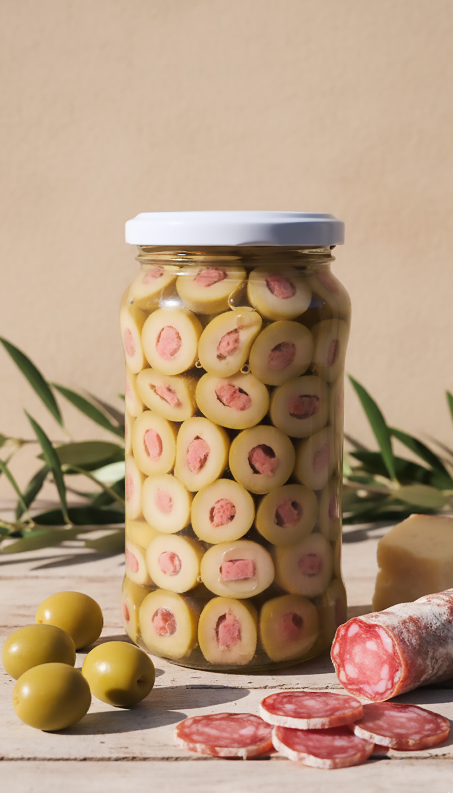 Aceitunas Rellenas con Salame